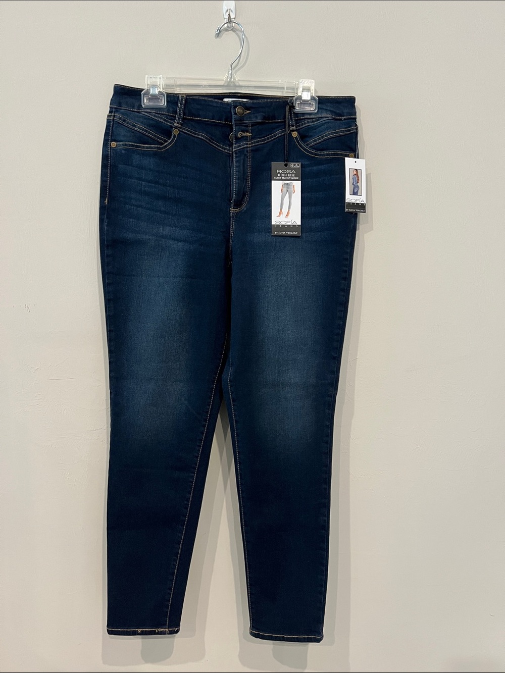 sofia by sofia vergara Dark Indigo Skinny Jeans - Rosa Curvy Skinny Ankle